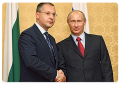 Russian Prime Minister Vladimir Putin met with Bulgarian Prime Minister Sergei Stanishev|18 september, 2008|20:30