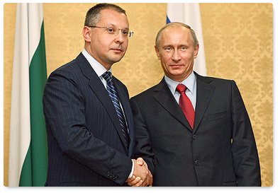 Russian Prime Minister Vladimir Putin met with Bulgarian Prime Minister Sergei Stanishev