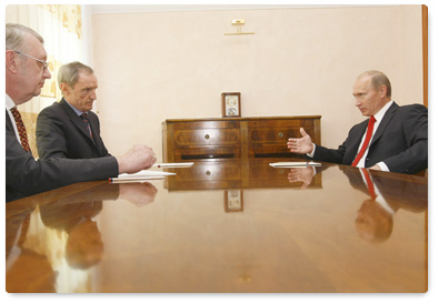 Prime Minister Vladimir Putin met with Jean-Claude Killy, Chairman of the IOC Sochi 2014 Coordination Commission
