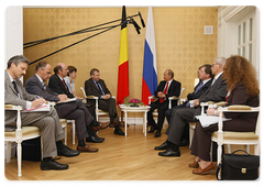 Prime Minister Vladimir Putin meets his Belgian counterpart Yves Leterme in Sochi|19 september, 2008|18:00