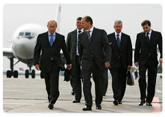 Vladimir Putin arrived in the Samara Region on a working visit|25 september, 2008|18:33