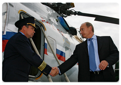 Vladimir Putin arrived in the Samara Region on a working visit|25 september, 2008|18:44