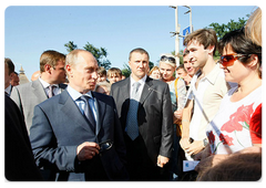 Russian Prime Minister Vladimir Putin arrived in Astrakhan on a working visit.|4 september, 2008|15:00