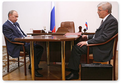 Prime Minister Vladimir Putin held a meeting with Head of the Central Bank, Sergei Ignatyev