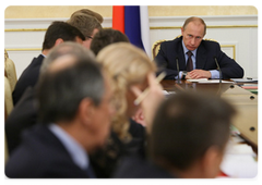 Prime Minister Vladimir Putin chaired a meeting of the Government Presidium|12 january, 2009|15:00