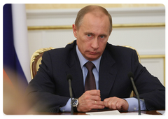 Prime Minister Vladimir Putin chaired a meeting of the Government Presidium|12 january, 2009|15:00