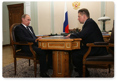 Prime Minister Vladimir Putin met with Gazprom CEO Alexei Miller