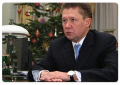 Prime Minister Vladimir Putin met with Gazprom CEO Alexei Miller|12 january, 2009|21:00