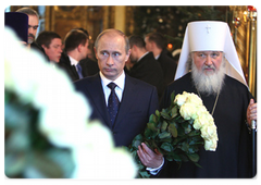 Vladimir Putin attended a memorial service for Patriarch Alexy II at Moscow’s Cathedral of the Epiphany|13 january, 2009|16:00