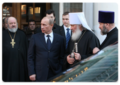 Vladimir Putin attended a memorial service for Patriarch Alexy II at Moscow’s Cathedral of the Epiphany|13 january, 2009|16:00