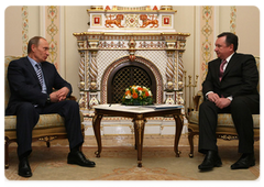 Prime Minister Vladimir Putin held a meeting with Kyrgyz Prime Minister Igor Chudinov|14 january, 2009|20:00