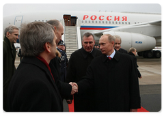 Prime Minister Vladimir Putin arrived in Germany on a working visit|16 january, 2009|19:34