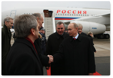 В.В.Путин прибыл с рабочим визитом в Федеративную Республику Германия