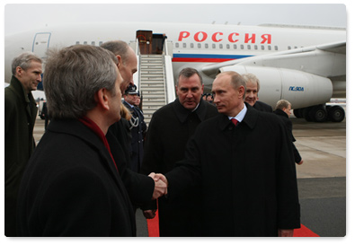 Prime Minister Vladimir Putin arrived in Germany on a working visit