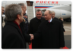 Prime Minister Vladimir Putin arrived in Germany on a working visit