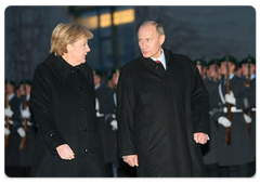 Председатель Правительства Российской Федерации В.В.Путин провел переговоры с Федеральным Канцлером Федеративной Республики Германия А.Меркель|16 января, 2009|21:32