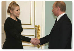 Vladimir Putin and his Ukrainian counterpart Yulia Tymoshenko went to the Kremlin to take part in the Moscow international conference on ensuring Russian gas supplies to European consumers