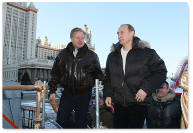 Prime Minister Vladimir Putin met with organisers and participants in the Moscow stage of the FIS Alpine Ski World Cup