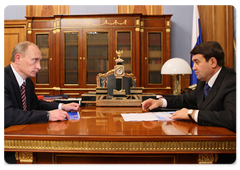 Vladimir Putin held a meeting with Transport Minister Igor Levitin|22 january, 2009|10:00