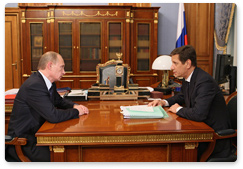 Prime Minister Vladimir Putin met with Deputy Prime Minister Alexander Zhukov