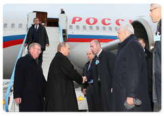 Prime Minister Vladimir Putin arrived in Switzerland to take part in the annual meeting of the World Economic Forum in Davos|28 january, 2009|20:00