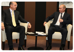 Председатель Правительства Российской Федерации В.В.Путин встретился в Давосе с Премьер-министром Турции Р.Т.Эрдоганом|29 января, 2009|15:00