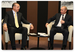 В.В.Путин встретился в Давосе с Премьер-министром Турции Р.Т.Эрдоганом