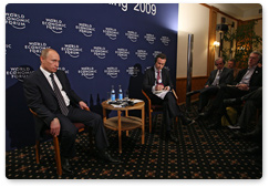 В.В.Путин встретился с членами Международного медиа-совета в рамках проходящего в Давосе Всемирного экономического форума и ответил на их вопросы