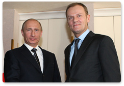 Prime Minister Vladimir Putin met with Polish Prime Minister Donald Tusk