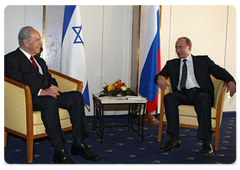 Prime Minister Vladimir Putin met with President Shimon Peres of the State of Israel|29 january, 2009|19:00