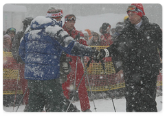 Prime Minister Vladimir Putin skied near the ski complex of the Polyana Hotel in Sochi|3 january, 2009|14:00