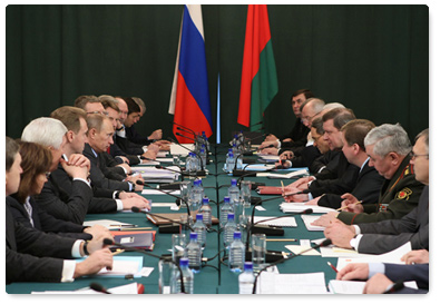 Prime Minister Vladimir Putin held talks with his Belarusian counterpart Sergei Sidorsky