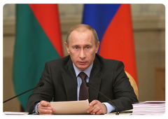 Russian Prime Minister Vladimir Putin attended a meeting of the Council of Ministers of the Union State|30 january, 2009|18:30