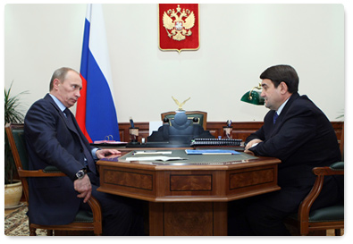 Prime Minister Vladimir Putin had a working meeting with Transport Minister Igor Levitin