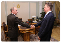 Vladimir Putin met with Gazprom President Alexei Miller|5 january, 2009|19:57