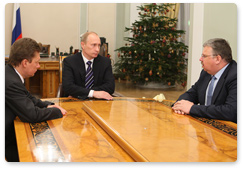 Prime Minister Vladimir Putin held a meeting with Head of the Federal Customs Service of Russia Andrei Belyaninov and Gazprom CEO Alexei Miller