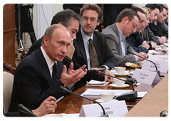 Russian Prime Minister Vladimir Putin met with foreign media|8 january, 2009|19:00
