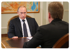 Vladimir Putin held a meeting with First Deputy Prime Minister Igor Shuvalov|9 january, 2009|16:00