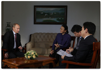 Prime Minister Vladimir Putin’s interview to the Chinese media
