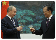 The ceremony of signing Russian-Chinese agreements after bilateral talks in Beijing|13 october, 2009|17:11