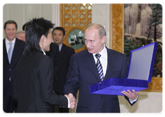 Prime Minister Vladimir Putin during an awards ceremony for the winners of contests held during the Year of the Russian Language in China|13 october, 2009|18:50
