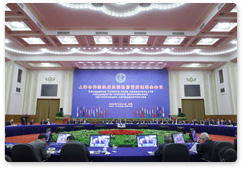 Prime Minister Vladimir Putin took part in the Shanghai Cooperation Organisation’s Heads of Government Council meeting