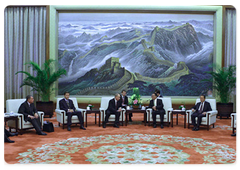 В.В.Путин встретился с Председателем Постоянного комитета Всекитайского собрания народных представителей У Банго|14 октября, 2009|17:04