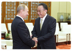 Prime Minister Vladimir Putin meeting with Wu Bangguo, chairman of the Standing Committee of China’s National People’s Congress|14 october, 2009|17:04