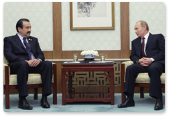 Prime Minister Vladimir Putin met with Karim Masimov, the Prime Minister of the Republic of Kazakhstan, as part of the meeting of the Shanghai Cooperation Organisation (SCO) Council of Heads of Government in Beijing