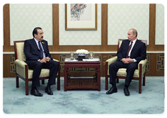 Prime Minister Vladimir Putin during a meeting with Karim Massimov, the Prime Minister of the Republic of Kazakhstan, at the meeting of the Shanghai Cooperation Organisation (SCO) Council of Heads of Government in Beijing|14 october, 2009|19:06