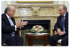 Prime Minister Vladimir Putin met with FIFA President Joseph Blatter