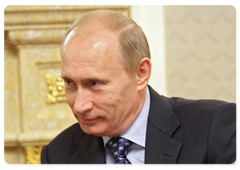 В.В.Путин встретился с президентом ФИФА Й.Блаттером|15 октября, 2009|18:51