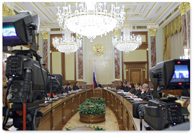 Prime Minister Vladimir Putin chaired a Government meeting