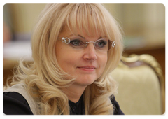 Minister of Healthcare and Social Development Tatyana Golikova at the Government Presidium meeting|2 october, 2009|17:41